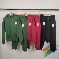 Hoodie Hoodie ผู้ชายผู้หญิง Hoody Shield พิมพ์เสื้อขนาดใหญ่ Stripde Pullovers Hoody Sweatshirt