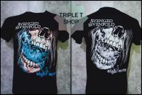 เสื้อยืดคอกลม สกรีนลาย AVENGED SEVENFOLD