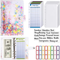 A6 Pink Shell Soft Budget Binder Notebook With Zipper Cash Envelopes And Expense Budget Sheet For Money Saving Planner Organizer ！
