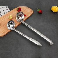 Buffet Creative Kitchen Cooking Utensils Tableware Stainless Steel Long Handle Ladle Serving Spoon Big Round Dinner soup Scoop