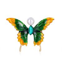 Green Butterfly Brooch WomenS Dress Pin with Brooch Cartoon