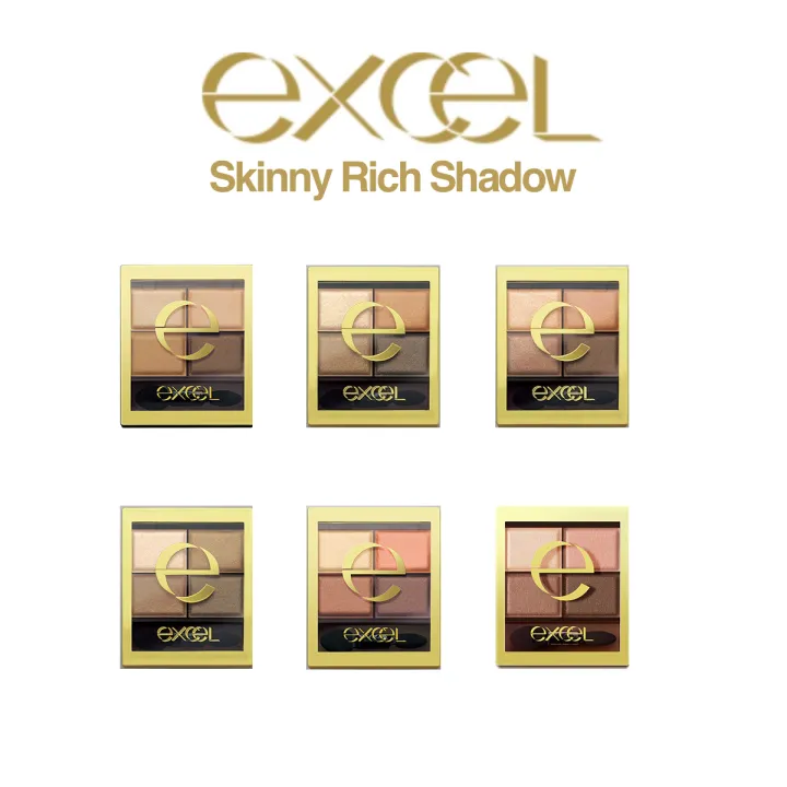 EXCEL Skinny Rich Shadow 4 Colors Palette EXCEL Eyeshadow Excel Eye