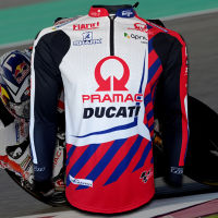 เสื้อแขนยาว MotoGP เสื้อทีม PRAMAC DUCATI เสื้อบิ๊กไบค์โมโตจีพี พราแม็ค ดูคาติ #MG0005 รุ่น โยฮันน์ ซาร์โก้#5 ไซส์ S-5XL