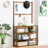 Standing Coat Rack Household Entryway Hanger Shoe Rack for The Hallway Floor Hanger Shelf for Shoes Hat Stand Bamboo Furniture