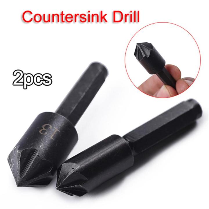 hh-ddpj2pcs-7-flute-countersink-drill-bit-black-high-carbon-steel-hex-countersink-boring-set-for-wood-metal-quick-change-drill-bit-j3
