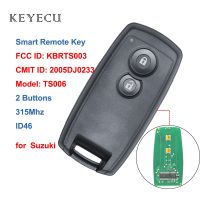 Keyecu TS006 Smart Remote Key 2 Buttons 315Mhz ID46 for Suzuki SX4 Grand Vitara Swift FCC: KBRTS003 CMIT ID: 2005DJ0233