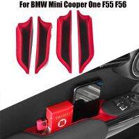 กล่องเก็บของที่วางแขนที่จับประตูรถ2ชิ้นสำหรับ BMW Mini Cooper F56หนึ่ง F55ออโต้ที่นั่งจัดระเบียบอุปกรณ์เสริมกล่อง