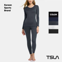 [TSLA] Womens Thermal Underwear Set Soft Fleece Lined Long Johns Winter Warm Base Layer Top &amp; Bottom I Womens Base Layer I Long Johns I Thermal Set I Top &amp; Bottom I Winter Collection  (TM-WHS400)