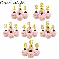 【CW】◘  Chicinlife 5Pcs/bag 1 2 3 4 5 6 Year Old Toppers Happy Birthday Baby Shower Boy 1st Supplies