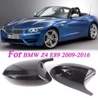 M E89ปกสำหรับ BMW กระจกด้านข้างกระจกมองหลังไฟเบอร์คาร์บอนไฟเบอร์ Z4เปิดประทุน2009-2016อุปกรณ์เสริมรถยนต์สีดำเงา