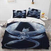 Caldwelllj Dragon 3D Cartoon Comforter Bedding SetDuvet Cover Bed Set Quilt PillowcaseKing Queen Size for Adult Child