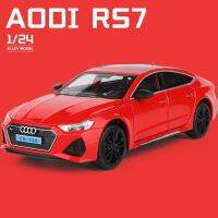 โมเดลรถ Audi สำหรับ Rs7 Coupe ของเล่นรถโลหะผสมรถรถสปอร์ตของเล่นโลหะแบบจำลองชุดไฟเสียงของเล่นเด็ก