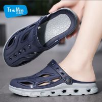 【Hot Sale】 Tt Mm/Toms hole shoes mens summer outerwear non-slip deodorant driving dual-use soft-soled sports slippers