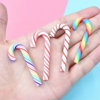 100pcs Miniature Clay Kawaii Swirl Lollipop Marshmallow Cane Rainbow Candy Craft Home Scrapbooking DIY Marshmallow