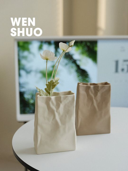 wenshuo-แจกันถุงกระดาษแจกันดอกไม้สำหรับการตกแต่งบ้านแจกันขนาดใหญ่สำหรับดอกไม้-heyuan-ในอนาคต