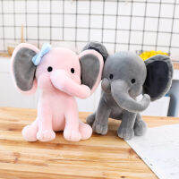 Elephant Plush Toys Decorative Stuffed Dolls for Slepping 25cm Kawaii Animal Child Kids Plushiies Toy Pink Grey Doll