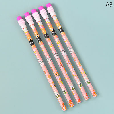 บาหลี5ชิ้นดินสอตะกั่วไม้ Pensil Biasa HB ของขวัญสำหรับเด็กดินสอกับยางลบดินสอวาดเขียนเครื่องเขียนในการเขียนในห้องเรียน