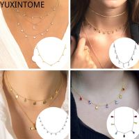 ❈ 925 Sterling Silver Necklace for Women Star Coin Pendant Chain Choker Charm Crystal Necklace Jewelry Birthday Anniversary Gifts