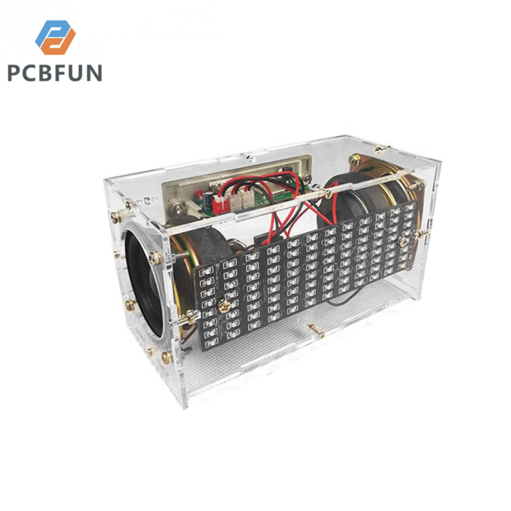 pcbfun-bl-ชุดประกอบลำโพงชิ้นส่วนเครื่องผลิตดีไอวายไฟฟ้าการฝึกอบรมการสอนเชื่อมสเปกตรัมที่เปิดใช้งานเสียงเพลง
