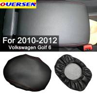 PU Leather Car Armrest Cover Trim Center Console Lid Car Essories For VW Golf 6 MK6 2010 2011 2012