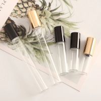 50pcslot 1ml 2ml 3ml 5ml 10ml Perfume Glass Roll on Bottle with Metal Ball Brown Roller Essential Oil Vials Thin