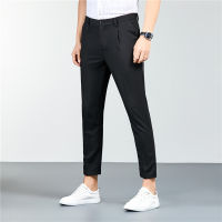 New Suit Pants Men Fashion Casual Slim High Quality Pants Wedding Party Work Pants Elastic Breathable Classic Suit Pants Men