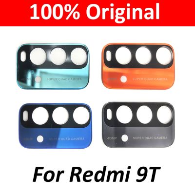 2ชิ้น/ล็อตกระจกกล้องถ่ายรูปกล้องด้านหลังกระจกกล้องถ่ายรูปเหมาะสำหรับ Redmi9t Xiaomi Redmi 9ตันที่มีชิ้นส่วนซ่อมกาว