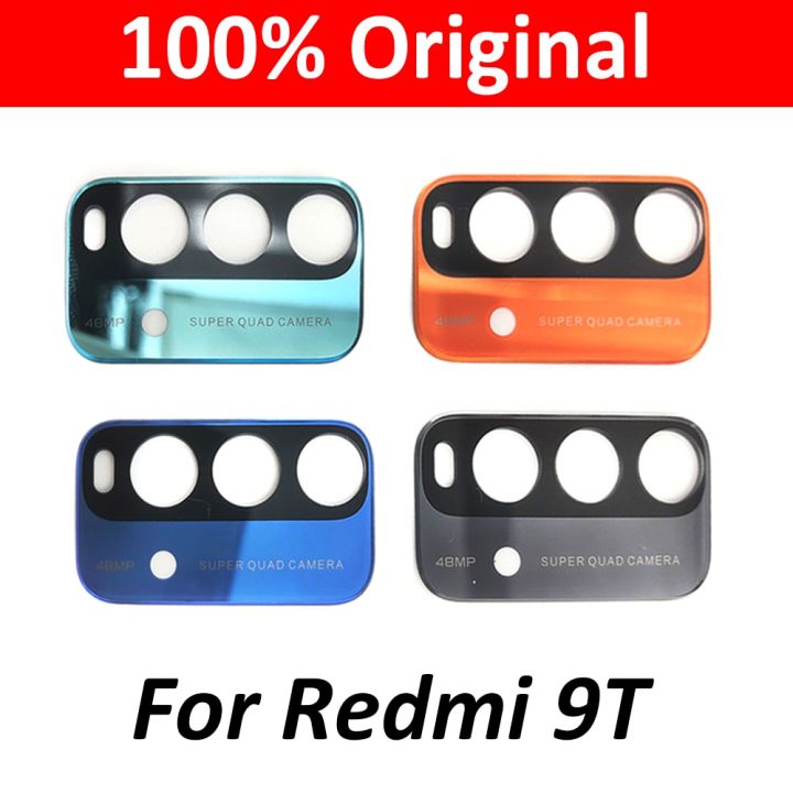 2ชิ้น-ล็อตกระจกกล้องถ่ายรูปกล้องด้านหลังกระจกกล้องถ่ายรูปเหมาะสำหรับ-redmi9t-xiaomi-redmi-9ตันที่มีชิ้นส่วนซ่อมกาว