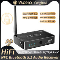 VAORLO ตัวรับสัญญาณเสียง5.1บลูทูธ NFC 3.5มม. AUX/RCA/USB U-Disk/tf/ 6.5 Micrphone คาราโอเกะร้องเพลง HIFI ตัวรับสัญญาณ WiFi เพลงสเตอริโอสำหรับลำโพงในรถชุดเครื่องขยายเสียง