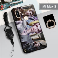 เคสซิลิโคนอ่อนนุ่มสำหรับ Xiaomi Mi Max 3เคสโทรศัพท์สไตล์แฟชั่นคลุมทั้งหมดปกป้องจากการตกหล่นกันรอยขีดข่วนฝามีที่ถือวงแหวนและเชือก