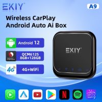 ¤ EKIY Android 12 Wireless Android Auto Ai Box Wireless Apple CarPlay Adapter For Toyota Fiat Audi Porshe Benz Kia Ford VW Volvo