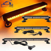 Strobe Light Bar 14 " - 50" 6 LED สีเหลืองอำพันสี่ด้านที่ปรึกษาการจราจร Strobe ฉุกเฉินแฟลชไลท์บาร์ไฟเตือนรถ Lightbar Luces