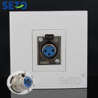 SeTo 86 Type One Port Microphone XLR Connector Wall Plate Socket Keystone Faceplate