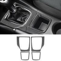 For Mazda 3 Axela 2014-2019 Car Center Control Gear Panel Decor Carbon Fiber Cover Trim Strip Inside Auto Interior Accessories