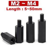 M2 M2.5 M3 M4 black Nylon Hex Male Female Standoff Threaded Pillar Mount PCB Motherboard Gasket Insulated Plastic Spacer Screw Nails Screws Fasteners