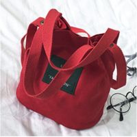Korean Bag Canvas Handbag Shoulder Bag Bucket Crossbody Bag