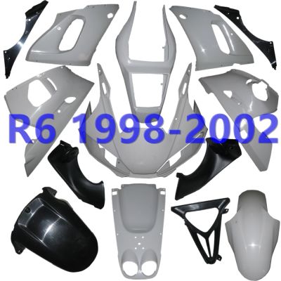 ผ้าคลุมตัวขึ้นรูปแบบการฉีดสำหรับ Yamaha YZF R6 YZF 600 1998 1999 2000 2001 2002