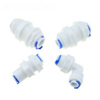 Reverse Osmosis Elbow Straight Bulkhead Equal 1/4 quot; 3/8 quot; OD Hose Connection Coupling RO Water Plastic Quick Fitting Connector