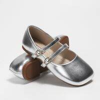 【hot】☌۞  Leather Shoes Square-toe 2023 Soft Kids Fashion Korean Moccasin Children