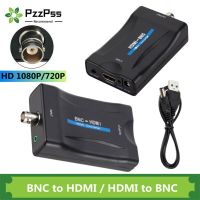 Pzzpss BNC Ke HDMI-Kompatibel Dan HDMI-Kompatibel Dengan BNC Tampilan Konverter HD 1080P/720P อะแดปเตอร์วิดีโอ