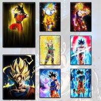 [24 Home Accessories] Dragon Ball อะนิเมะโปสเตอร์ Goku Vegeta Wall Art ภาพวาดผ้าใบตกแต่งบ้านพิมพ์ภาพเหมาะสำหรับห้องนอนห้องนั่งเล่น Decor