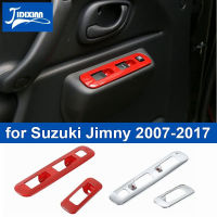 JIDIXIAN ABS ภายในรถหน้าต่างปุ่มควบคุมแผงตกแต่งสติกเกอร์สำหรับ Suzuki Jimny 2007-2017รถอุปกรณ์เสริม