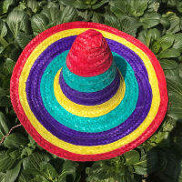 6pcs Summer Style Children Mexican Straw Hats Dance Performance Show Props Party Hat Kid Gift Cosplay Costume Easter