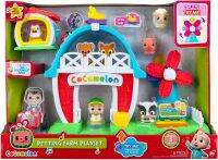 CoComelon Petting Farm Playset - Features a Farmer Figure JJ, Barn Animals, Barn Facade with Windmill, CoComelon Playset ฟาร์ม-มีรูปชาวนา JJ,สัตว์ยุ้งฉางด้วยกังหันลม,บ้านไก่,รถแทรกเตอร์-เสียงและวลี-ดนตรี-ของเล่นสำหรับเด็ก,เด็กวัยหัดเดินและเด็กก่อนวัยเรียน