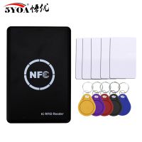 เครื่องทำสำเนาเครื่องถ่ายเอกสาร RFID สำหรับนักเขียนเครื่องอ่านการ์ด NFC อัจฉริยะ13.56คีย์การ์ดยูเอสบี Mhz โปรแกรมเมอร์การ์ด IC UID S50แท็ก ISO14443A MF