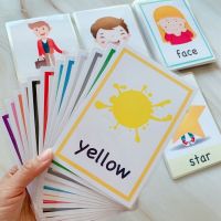Baby kid English words encapsulation theme words kindergarten and early childhood educational English figure flash CARDS