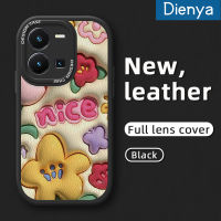 เคส Dienya สำหรับ Vivo Y35เคสซิลิโคนนิ่มลายดอกไม้เคสใส่โทรศัพท์หนังดีไซน์ใหม่เคสมือถือกันกระแทกป้องกันการตกพร้อมเคสป้องกันกล้องสำหรับเลนส์คลุมทั้งหมด