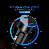 Good-car69 ส่งของจากประเทศไทย Dual USB Car Charger 3.1A ที่ชาร์จแบตในรถ2พอร์ตจอแสดงผลLCDดิจิตอล12-24V ชาร์จแรงดันไฟฟ้าที่ชาร์จแบตT9