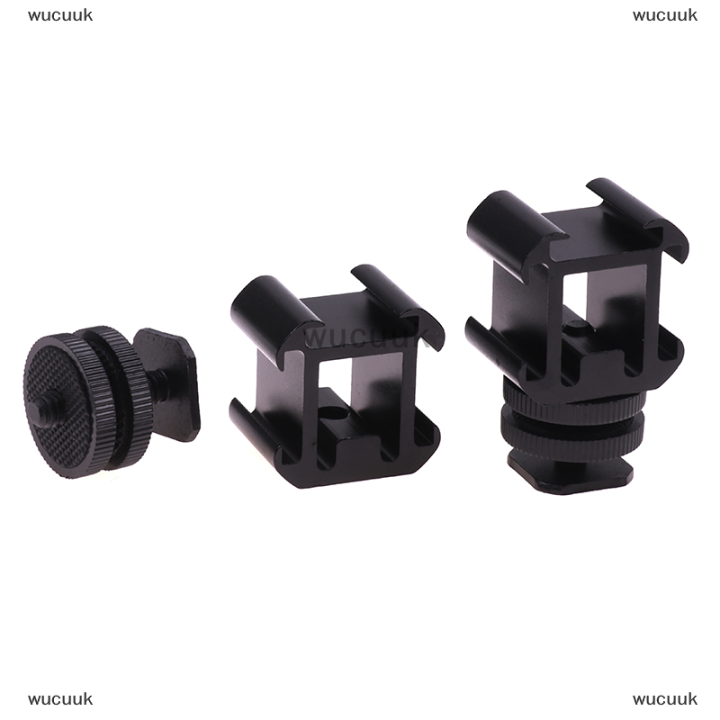 wucuuk-กล้องสามหัว-hot-shoe-mount-adapter-ตัวยึดสกรูคู่ขาตั้ง