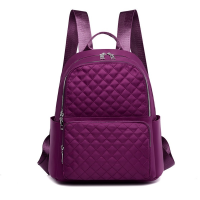 High Quality Ladies Backpack Lingge Student Schoolbag Waterproof Nylon Laptop Backpack Casual Simple Ladies Travel Bag